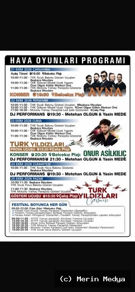 ÖLÜDENİZ HAVA OYUNLARI FESTİVALİ BAŞLIYOR: İŞTE GÜN GÜN PROGRAM